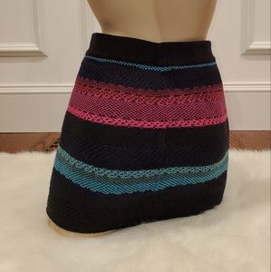 Goddis Knits mini skirt s/m black/pink/blue